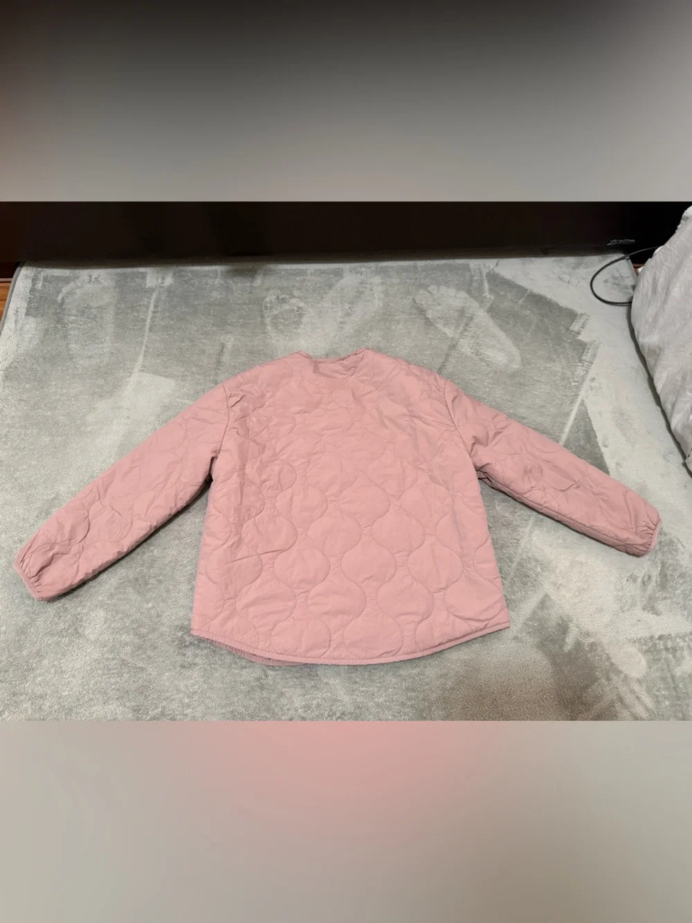 H&M Girls Quilted Jacket - Dusty Rose size 6-8